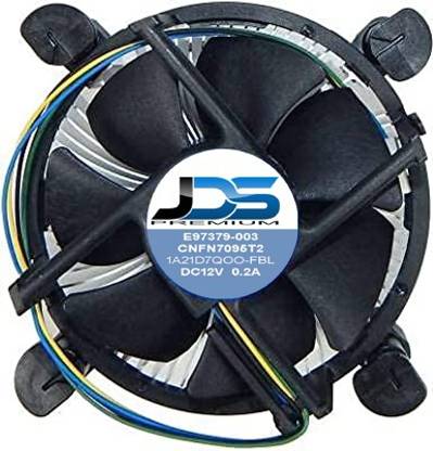 JDS PREMIUM CPU Cooling Fan with Aluminium, Heatsink | For Socket LGA 1155/1150/ 1156 Fan with Heat Sinks Processor Cooler