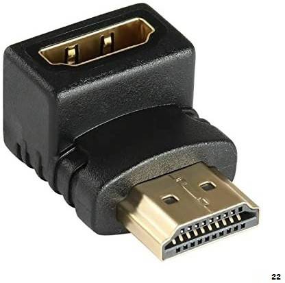 samest HDMI Adapter 0 m 90 Degree hdmi Male to Female Adapter -Black GY22