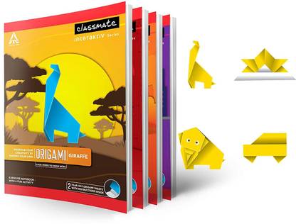 Classmate Notebook, Exercise Book, Unruled, 24x18cm, Small Notebook, 168 Pages, Set of 5 A2 Notebook Unruled 168 Pages