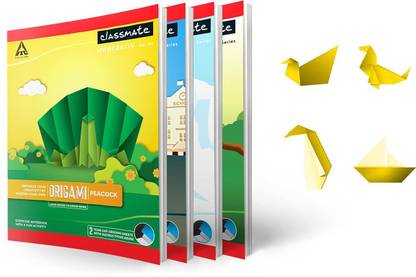 Classmate Origami Longbook - Single Line, 272 X 167mm Regular Notebook Ruled 172 Pages