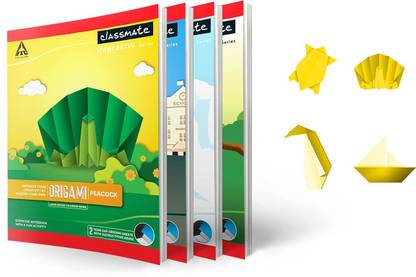 Classmate Origami Longbook - Unruled,272 X 167mm, 172 Pages, Pack of 12 Regular Notebook Unruled 172 Pages