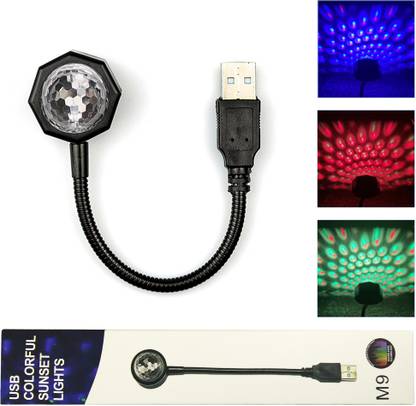 WRADER Fancy USB Disco Light DJ Light with Multi Functional Modes Light for Home Cars Shower Laser Light