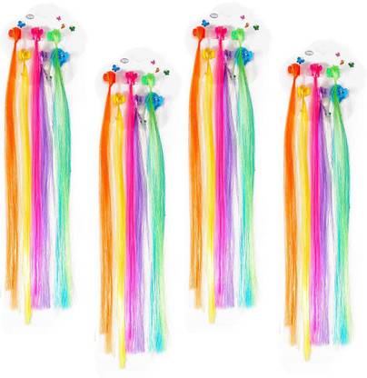 Shihen Hair Extensions with Hair Clips Hair Braid Decorative Hair Clips for Girls Braid Extension