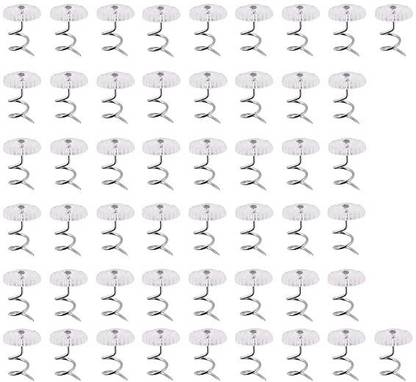 KAWN Clear Heads Twist Pins Spiral Screws for Upholstery Round Shape S 50 Pack Hair Pin