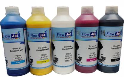 FLOWJET IINK DTF SERIES Black + Tri Color Combo Pack Ink Bottle