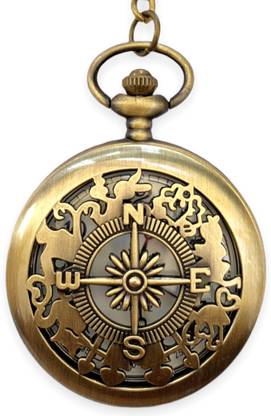Gudiya Antique Steampunk Alice Compass Pocket Watch Retro Vintage for Gifting Key Key Chain