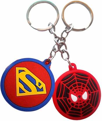 Newview SUPERMAN AND SPIDERMAN KEYCHAIN Key Chain