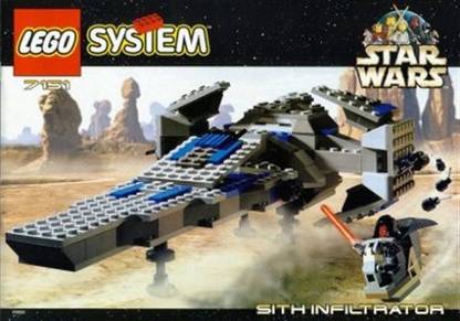 LEGO Star Wars Episode 1 Darth Maul Sith Infiltrator Spaceship Set 7151 (1999)
