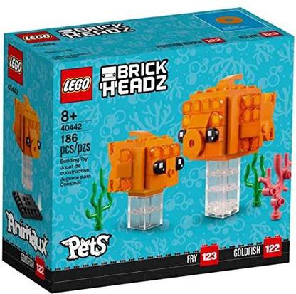 LEGO BrickHeadz Pets Dogs Cats Fish Birds or Hamsters (Choose Pet) (Goldfish 40442)