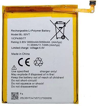 Zoronic Mobile Battery For  Tecno IN1 / BL-30VT