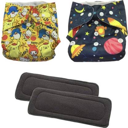 kogar Print reusable Washable Cloth Button Diaper Reuse Nappy & Insert (0-24m)FlBPn1