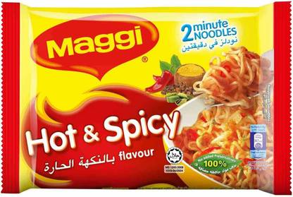 Maggi Noodles Hot & Spicy Flavour ( HALAL ) Imported 78gms Instant Noodles Non-vegetarian