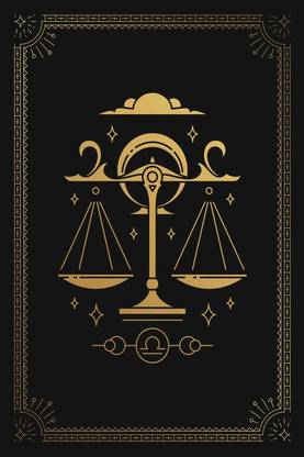 Zodiac Sign Sticker Poster On"Libra" For Decoration|Astrology Sticker Poster For Cupboards, Corridors, Dorms|Wall Decor|1Pc Of Horoscope Wall Poster Paper Print