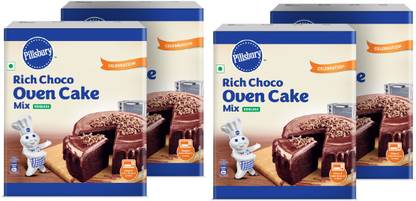Pillsbury Oven Cake Mix, Rich Choco- Eggless, (Pack of 4 - 270 Grams Each) 1080 g