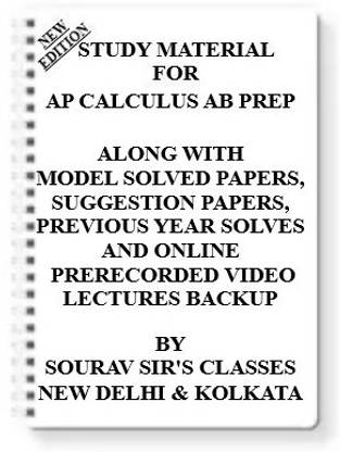 Study Material On Ap Calculus Ab Prep (Pack Of 4 Books) With Model Question Papers + Topicwise Analysis + Mcq Questions+ Special Practice Set