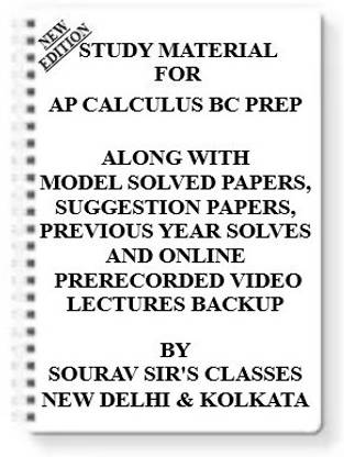 Study Material On Ap Calculus Bc Prep (Pack Of 4 Books) With Model Question Papers + Topicwise Analysis + Mcq Questions+ Special Practice Set