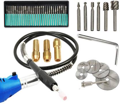 metrotools 6Pc Circular Saw Blade Grinder Shaft 30Pc Diamond Burs 6pc HSS Rotary Burs Rotary Tool Accessories Kit Mini with 3.2mm Mandrel in Electric Drill Rotary Bit Set