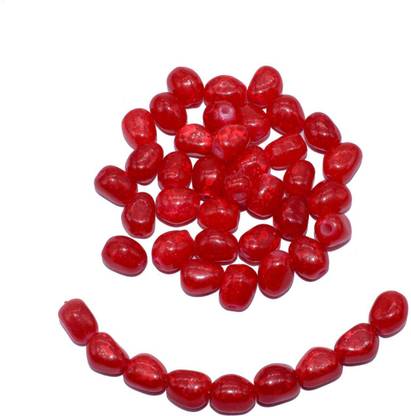 beadwaala Bright Red Beads