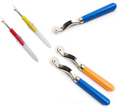 Crafts Haveli 3 Items Combo : 2 Seam Ripper, 2 Tracing Wheel & 1 Tracing Wheel Sewing Kit
