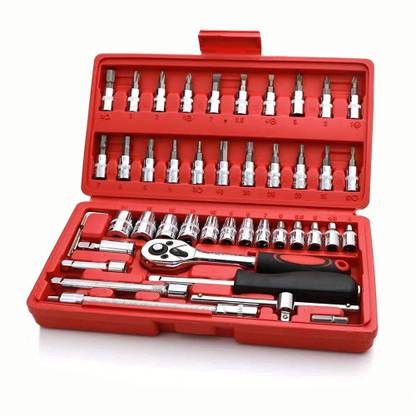 Das Dnails 46 in 1 Pcs Tool Kit & Screwdriver and Socket Set Car Repair Tool Set Rotary Tool