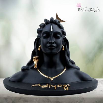 BE UNIQUE Premium Quality Adiyogi Shiva Statue For Home Decor, Car Dashboard And Best Gift Decorative Showpiece  -  11.5 cm