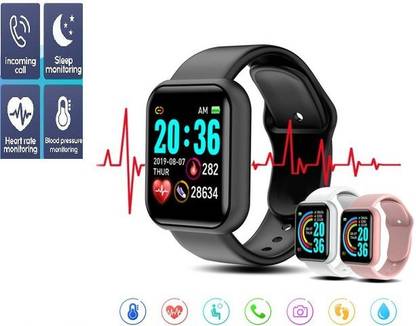 Bymaya KL145/ (Y68) PRO FIITNESS TKLCKER BLUETOOTH SMART WATCH BLACK(PACK OF 1) Smartwatch