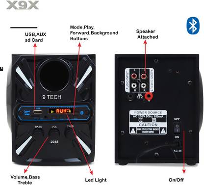 9 TECH NANO MUSIC 35 W Bluetooth Home Audio Speaker