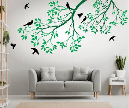Millionminds SINGLE BRANCH Wall Design Stencils for Wall Painting (36-inch x 42-inch) AD-BST49 (36 * 42) Inch Reusable Wall Stencil Stencil