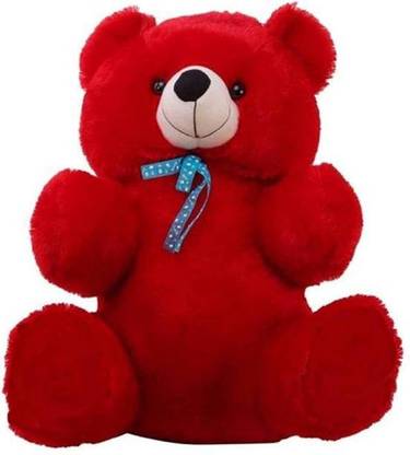 Hug 'n' Feel Long Soft Lovable hugable Cute Giant Life Size Teddy Bear. (2feet, Red)  - 60 cm