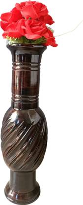 Womenium Craft Handmade Wooden Flower Vase for Home Decoration Big Vase for Living Room 24" Wooden Vase