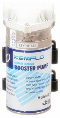 BALRAMA KEMFLO K48 HF1800 Reverse Osmosis Kemflow Booster Pump 100 GPD Imported Heavy Duty Pressure RO Service Motor with Elbows and Teflon Tape Diaphragm Water Pump