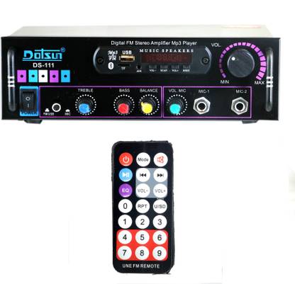 Dotsun Ds-111 Bluetooth Full Black Digital Stereo Amplifier BT/ USB//SD Card /FM /AUX 160 W AV Power Amplifier