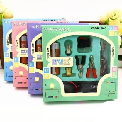 KRAFTMASTERS Easy Electric Circuit Experiment Kit Science Learning Set Includes 10 Tools Educational Electronic Hobby Kit