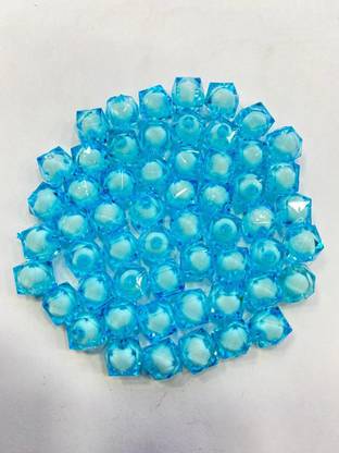 CIKONZA Lightblue High quality red crystal double tone macrame beads for DIY use