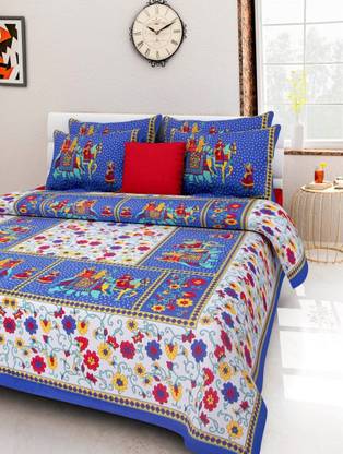144 TC Cotton Double Abstract Bedsheet