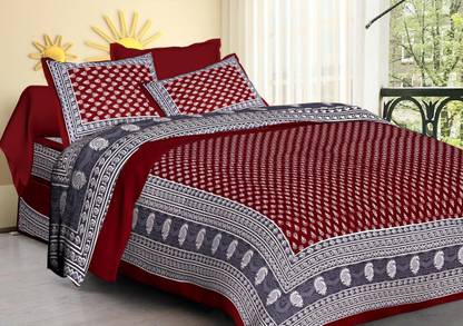 144 TC Cotton Double Abstract Bedsheet