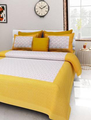 144 TC Cotton Double Abstract Bedsheet
