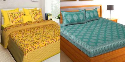SalesRoom 144 TC Cotton Double Abstract Bedsheet