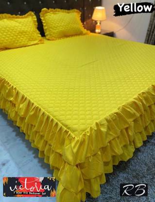 EMERALD 380 TC Satin King Self Design Flat Bedsheet