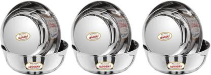 जैगरी 700ml Katora/Big Bowl Set Useful As Mixing/Serving Donga (17cm Diameter, 6) स्टेनलेस स्टील सर्विंग बाउल