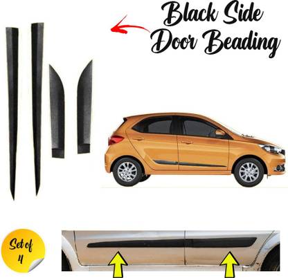 KRISHNA AUTO PREMIUM QUALITY Black Side Car BEEDING Compatible FOR TATA tiago Car Beading Roll For Door