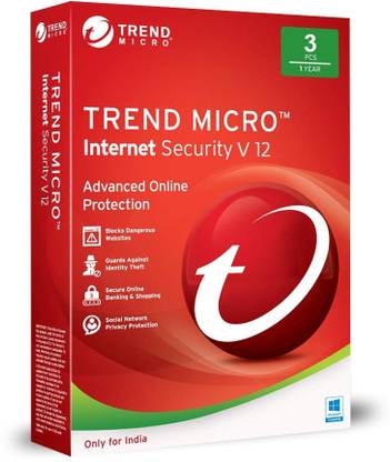 Trend Micro Internet Security V12 3 User 1 Year Latest Version. Special Edition with Expansion Pack Only