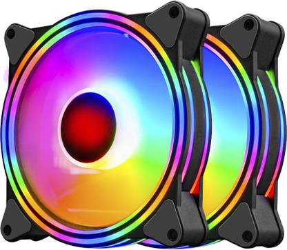 Obvie RGB Gaming Fans, Dual Light Loop RGB LED Fans, Quite Cooling Computer Fans Cooling Fan Cabinet Cooler