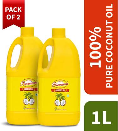 GKD's Premium Pure Coconut Oil, Pack of 2 Coconut Oil Jar