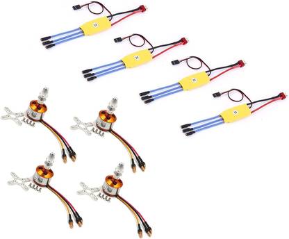 INVENTO 4pcs 1200KV BLDC Motor + 30A ESC for Quadcopter Helicopter Airplane RC Car Automotive Electronic Hobby Kit