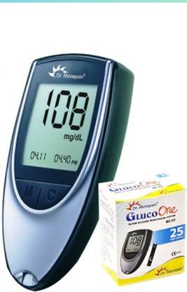 Dr. Morepen Bg. 03 25 strip with meter 25 Glucometer Strips
