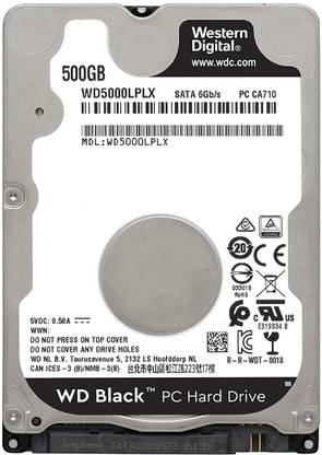 WD Black Edition High Quality 7200 RPM 500 GB Laptop Black SATA Internal Hard Disk Drive (HDD) (High performance 7200 RPM)