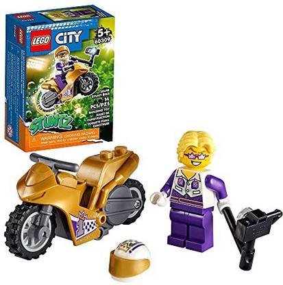 LEGO City Selfie Stunt Bike 60309 Building Kit; Fun Selfie Stick Stunt Bike Toy for K