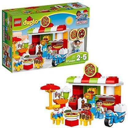 LEGO DUPLO My Town Pizzeria 10834, Preschool, Pre-Kindergarten Large Building Block T