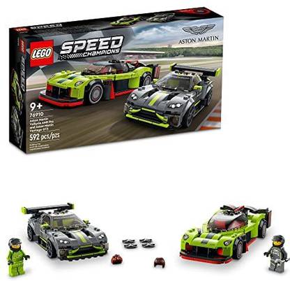 LEGO Speed Champions Aston Martin Valkyrie AMR Pro and Aston Martin Vantage GT3 76910